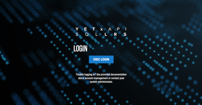 OIDC login button